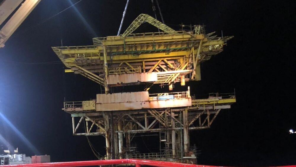 Topside cutting and removal